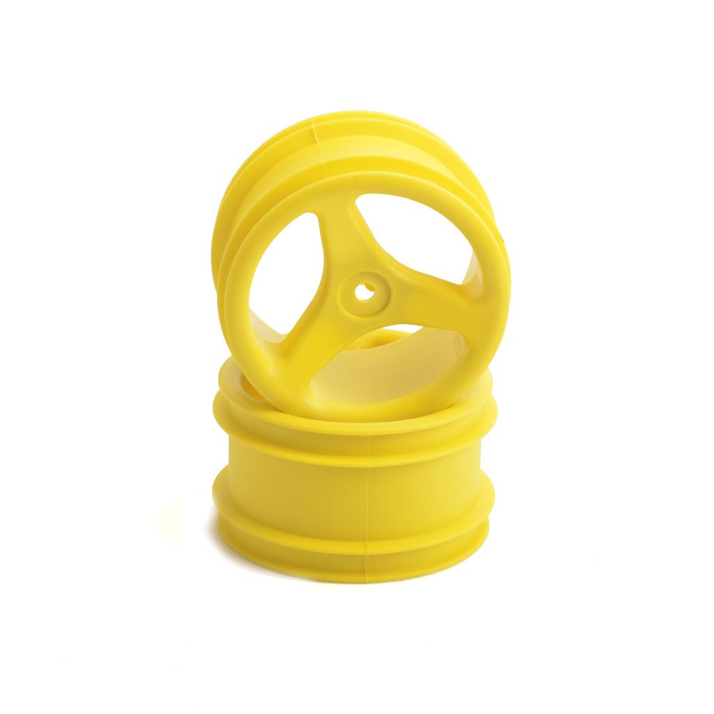 Schumacher Wheel; Rear 3Sp Yellow - Cat  pr (U2064)
