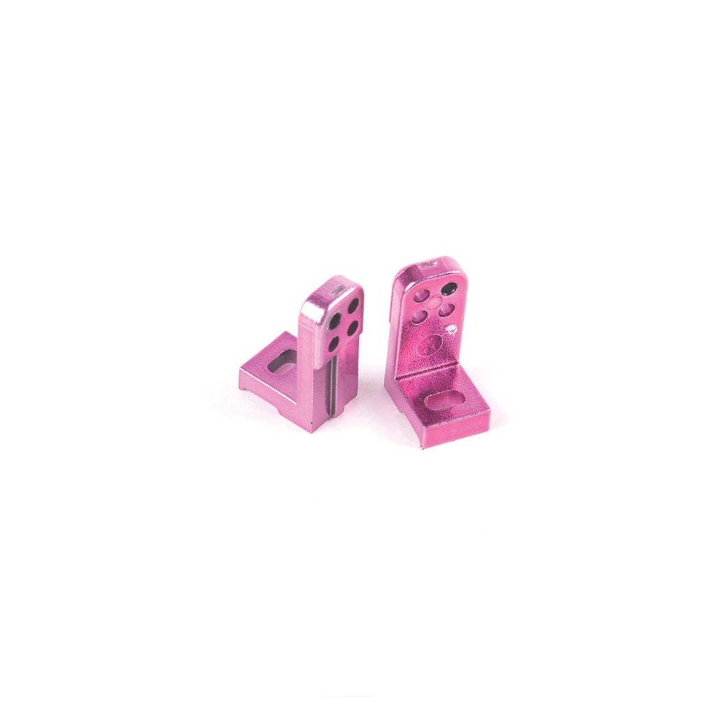 Schumacher Servo Mounts; Lay Down-Purple Chrome (U2095)