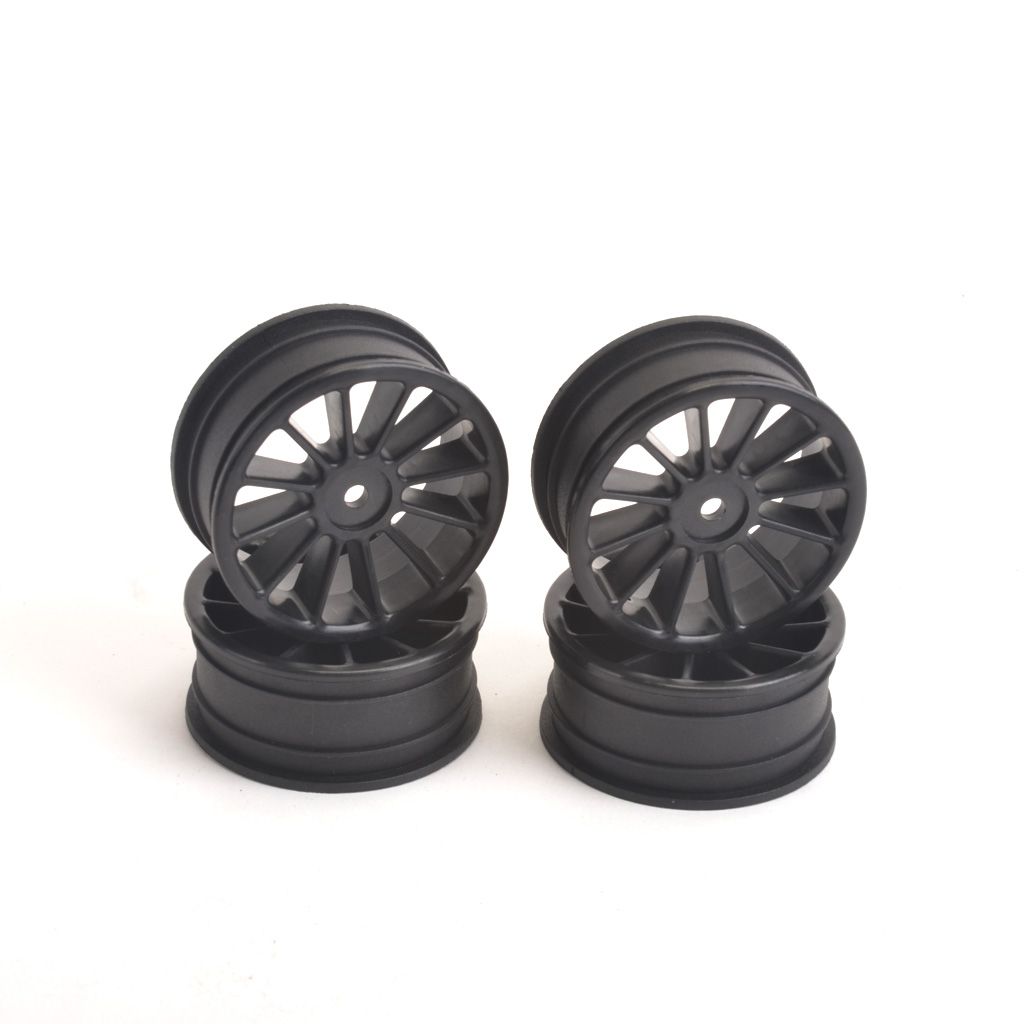 Schumacher Wheel; 12 spoke 24mm - Black(Pk4) (U2393)
