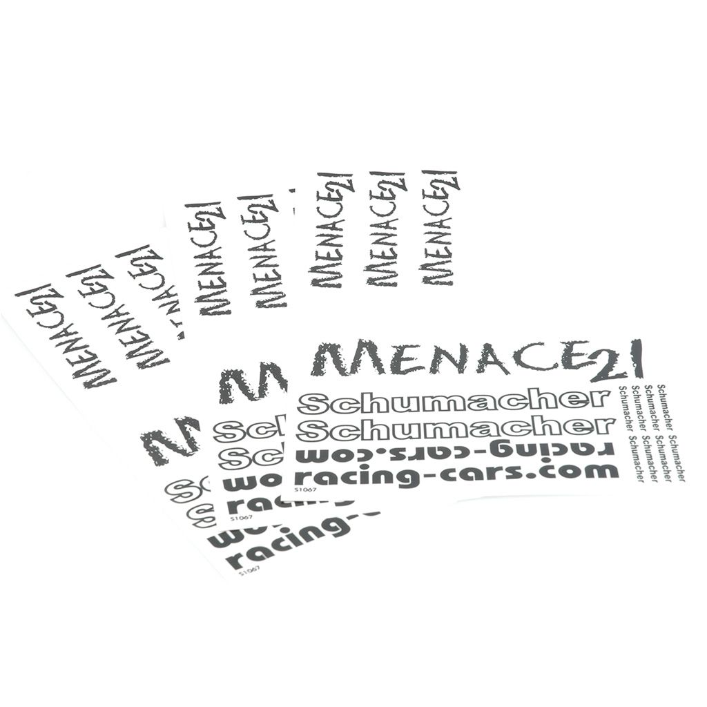 Schumacher Decal sheet - Menace                 pk 3 (U2670)