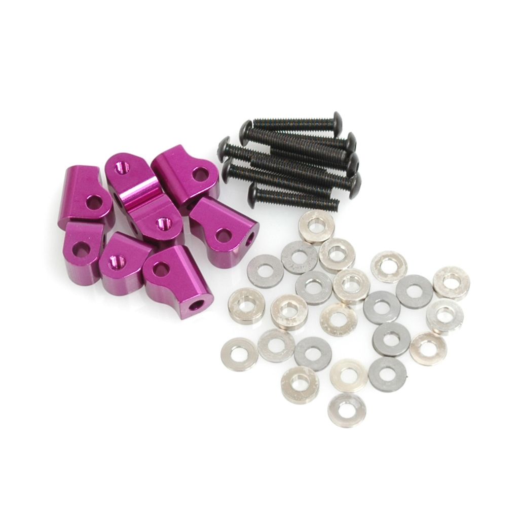 Schumacher Alloy Block Susp Half Set - Mi4 Fr/Rr + Cat-SX2 Rr (U3517)