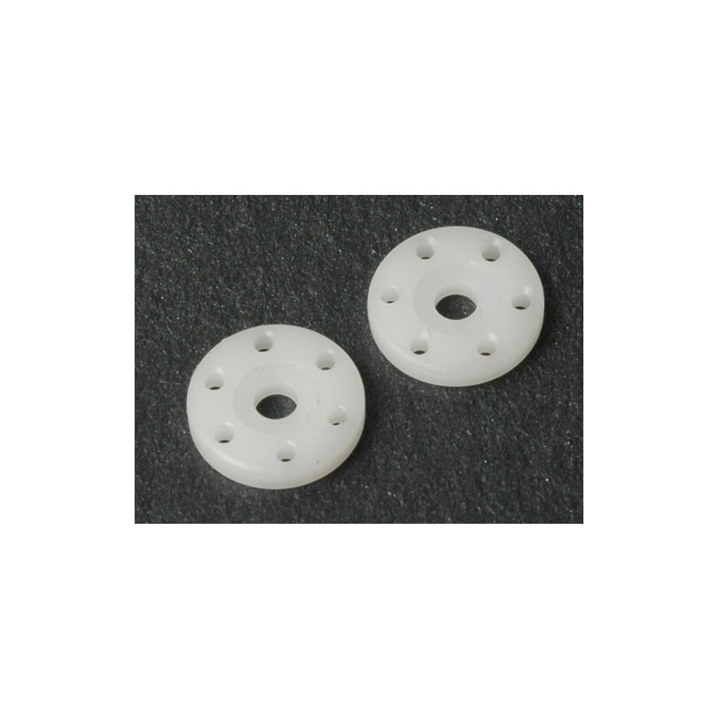 Schumacher Big Bore Piston; 6 Hole White 1.5  (pr) (U3672)