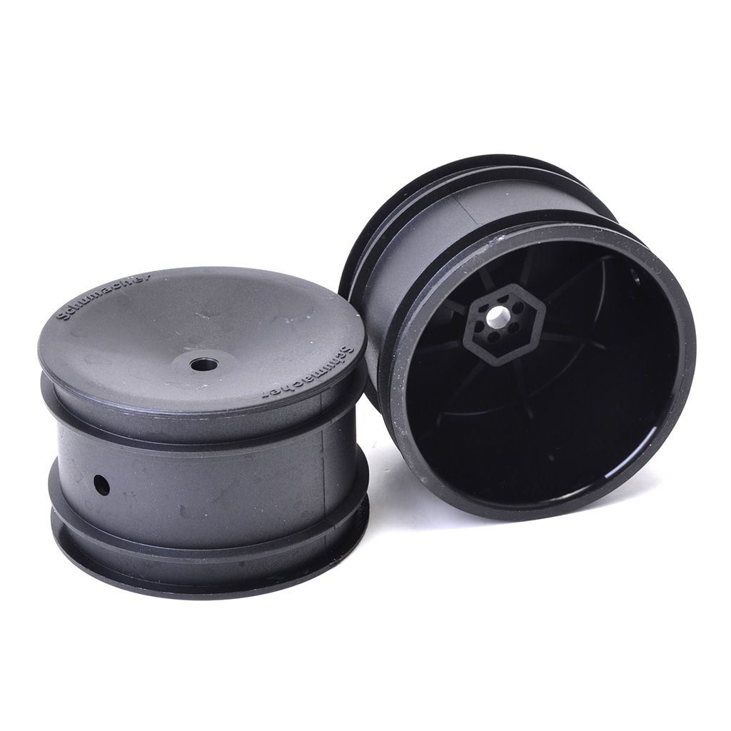 Schumacher Wheel; Hex Rear - Black - Off Road - pr (U4365)