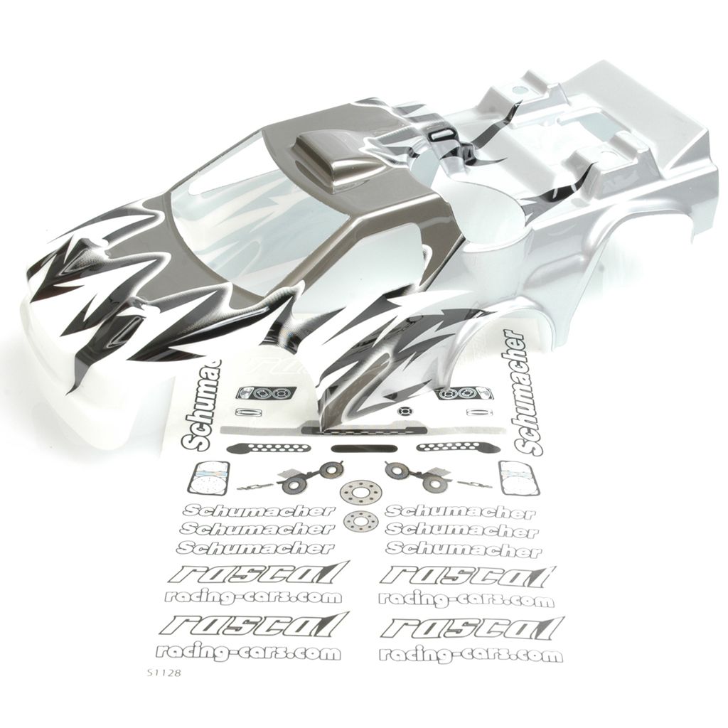 Schumacher Body and Decal; Silver - Rascal (U5089)