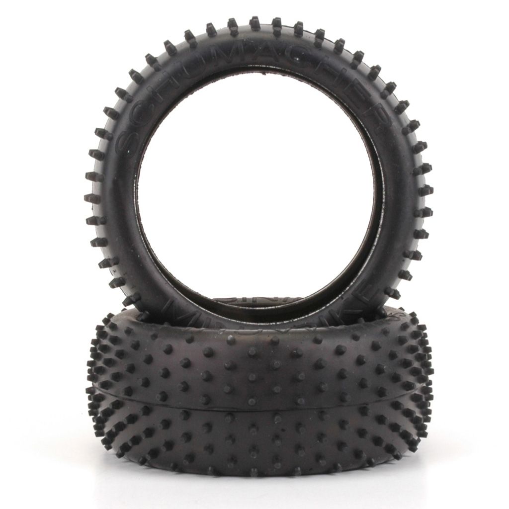 Schumacher Mini Spike 1/8th Tyre - Yellow  (pr) (U6748)