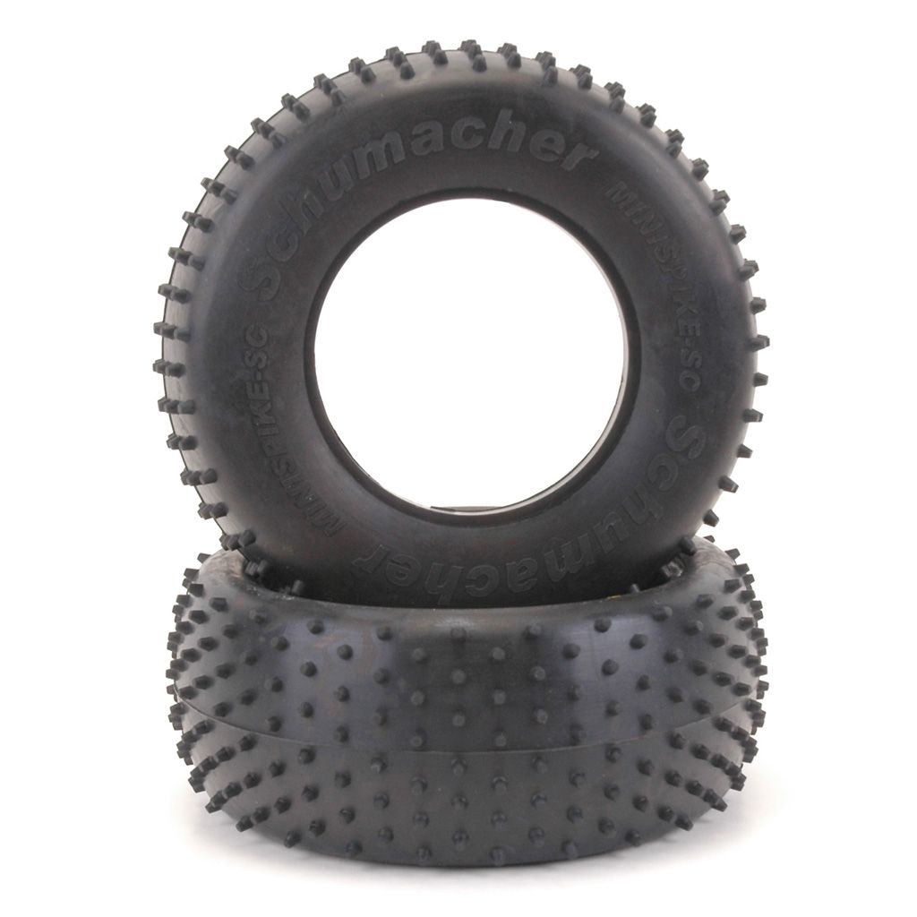 Schumacher Short Course Tyre - Mini Spike - Silver (pr) (U6773)