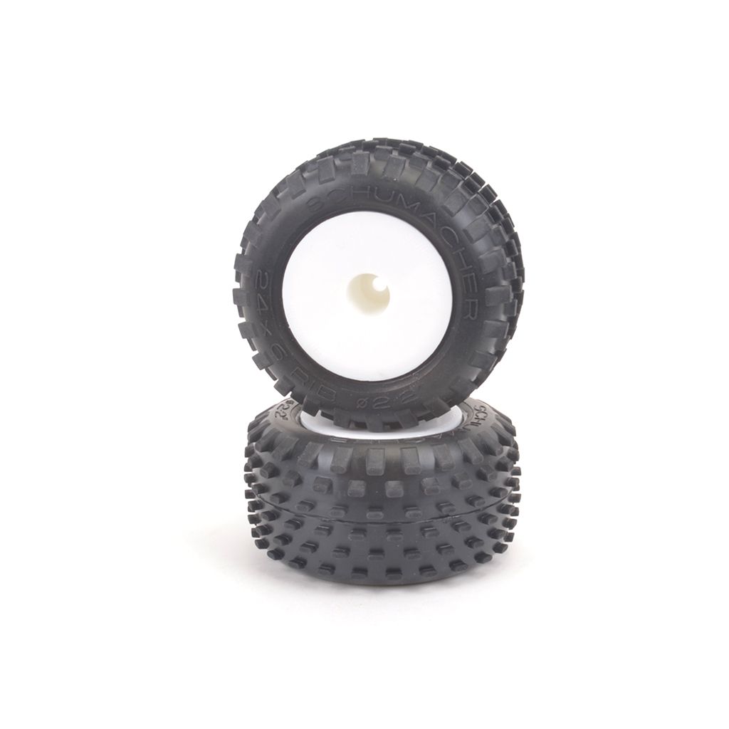 Schumacher Stagger Rib-Silver-Truck Tyre - Pre-Glued  pr (U6879)