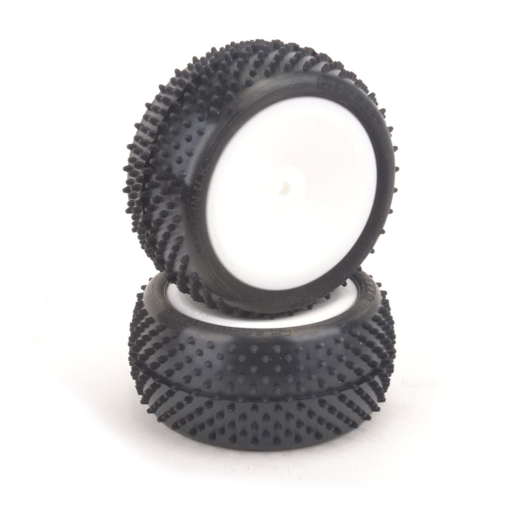 Schumacher Mezzo Tyre Rear - Yellow - Pre-Glued - pr (U6891)
