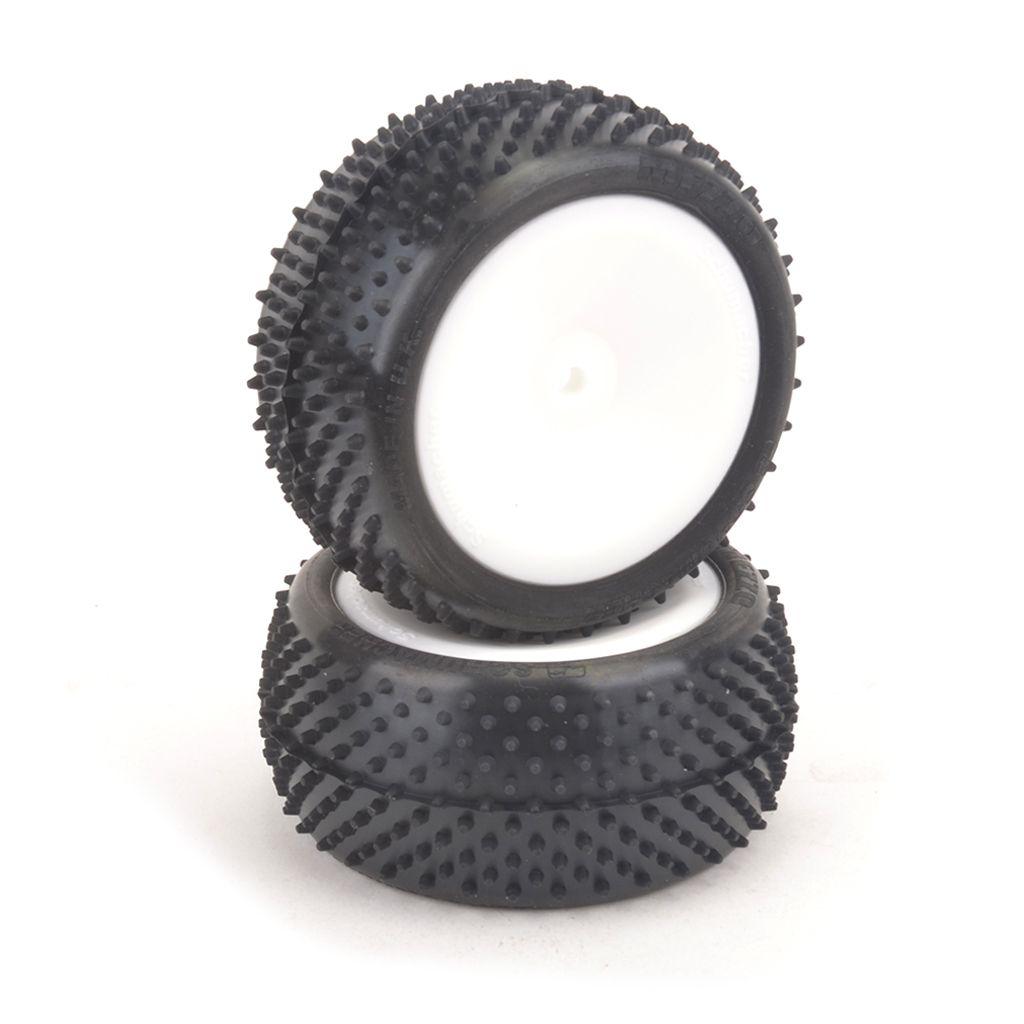 Schumacher Mezzo Tyre Rear - Silver - Pre-Glued - pr (U6892)