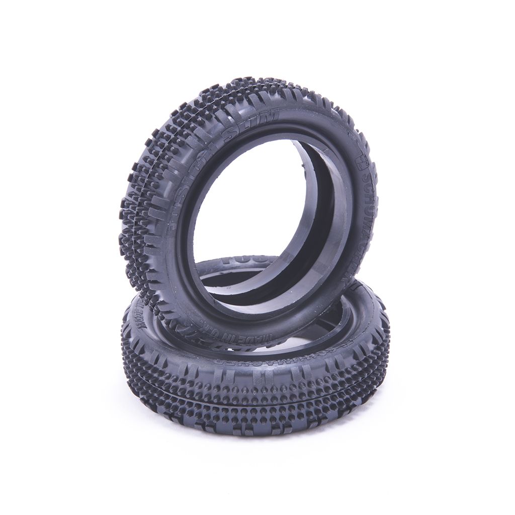 Schumacher Fusion Slim - 1/10 2WD Tyres - Front - Yellow - pr (U6901)
