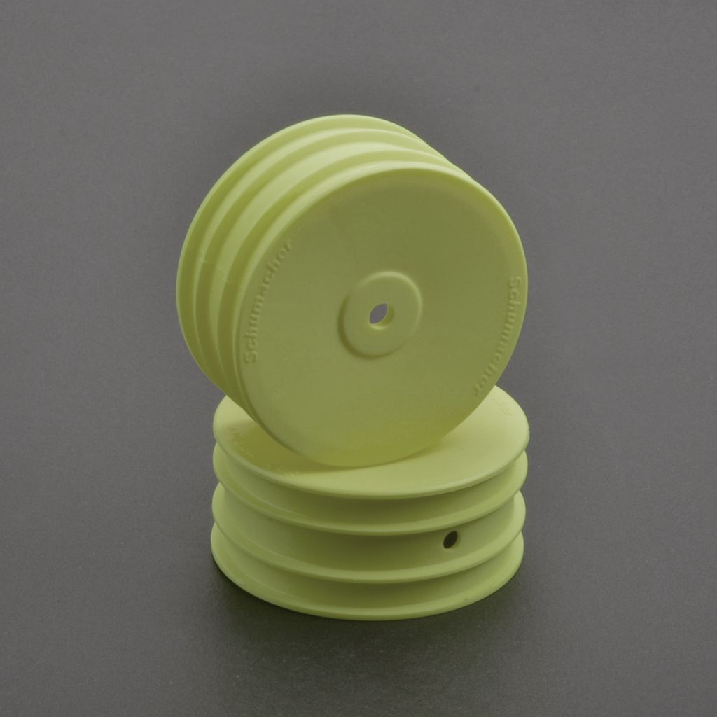 Schumacher Wheel Front 4WD - Yellow - pr (U7458)