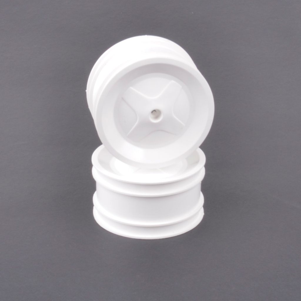 Schumacher Rear Wheels White (pr) - TC,CC,PC (U7598)
