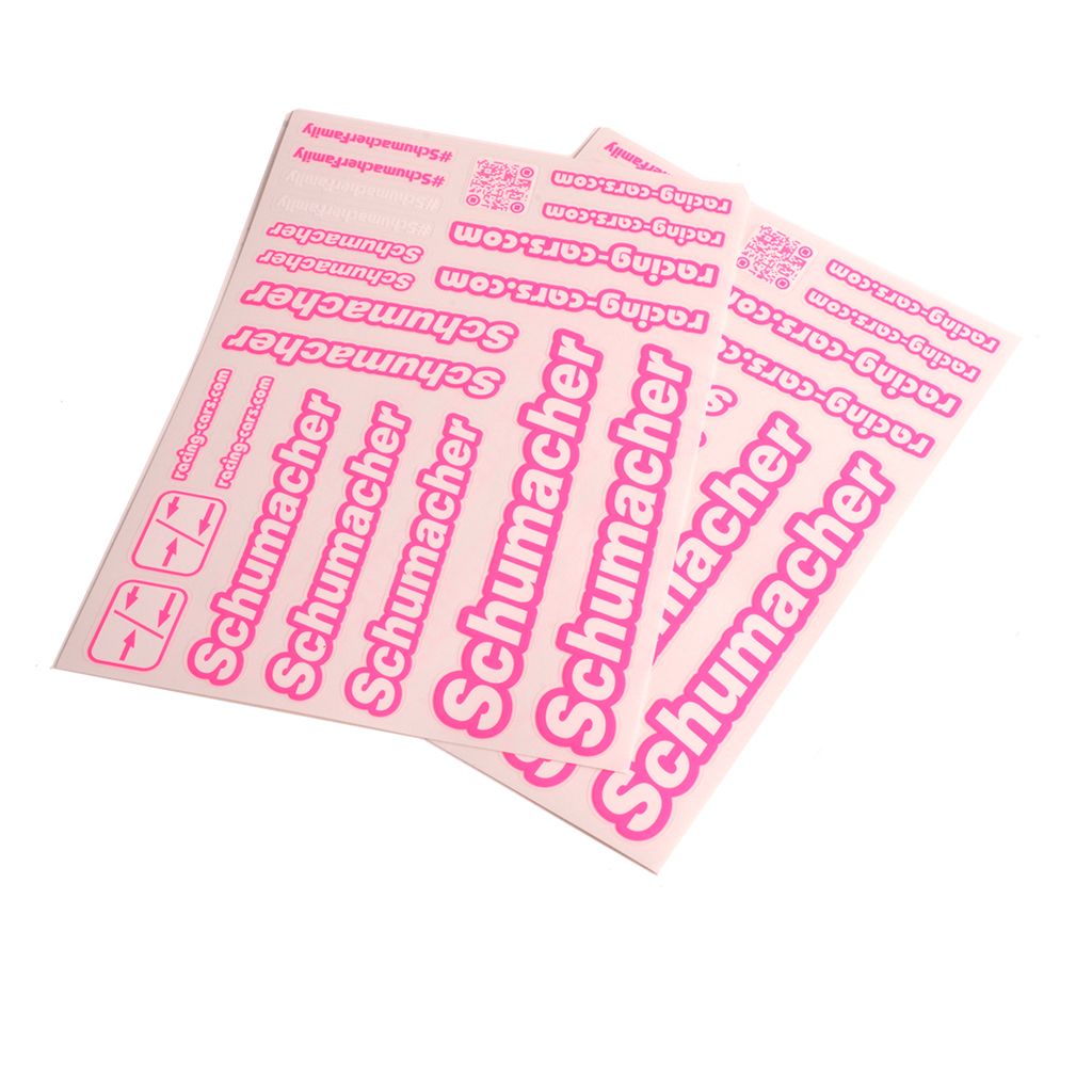 Schumacher Decal Sheet - Neon Pink - pk2 (U8590)