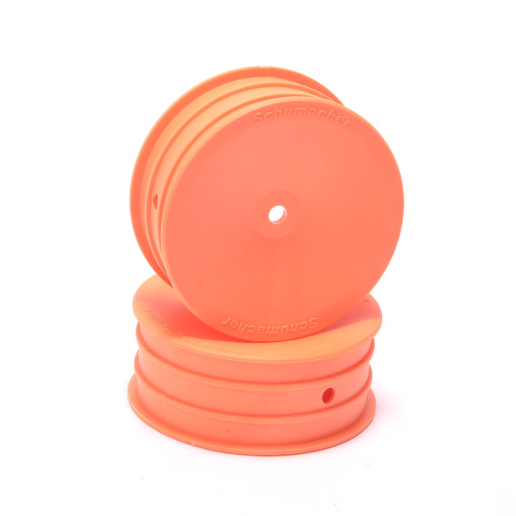 Schumacher Wheel; Hex Front - Orange - 2WD - pr (U8686)