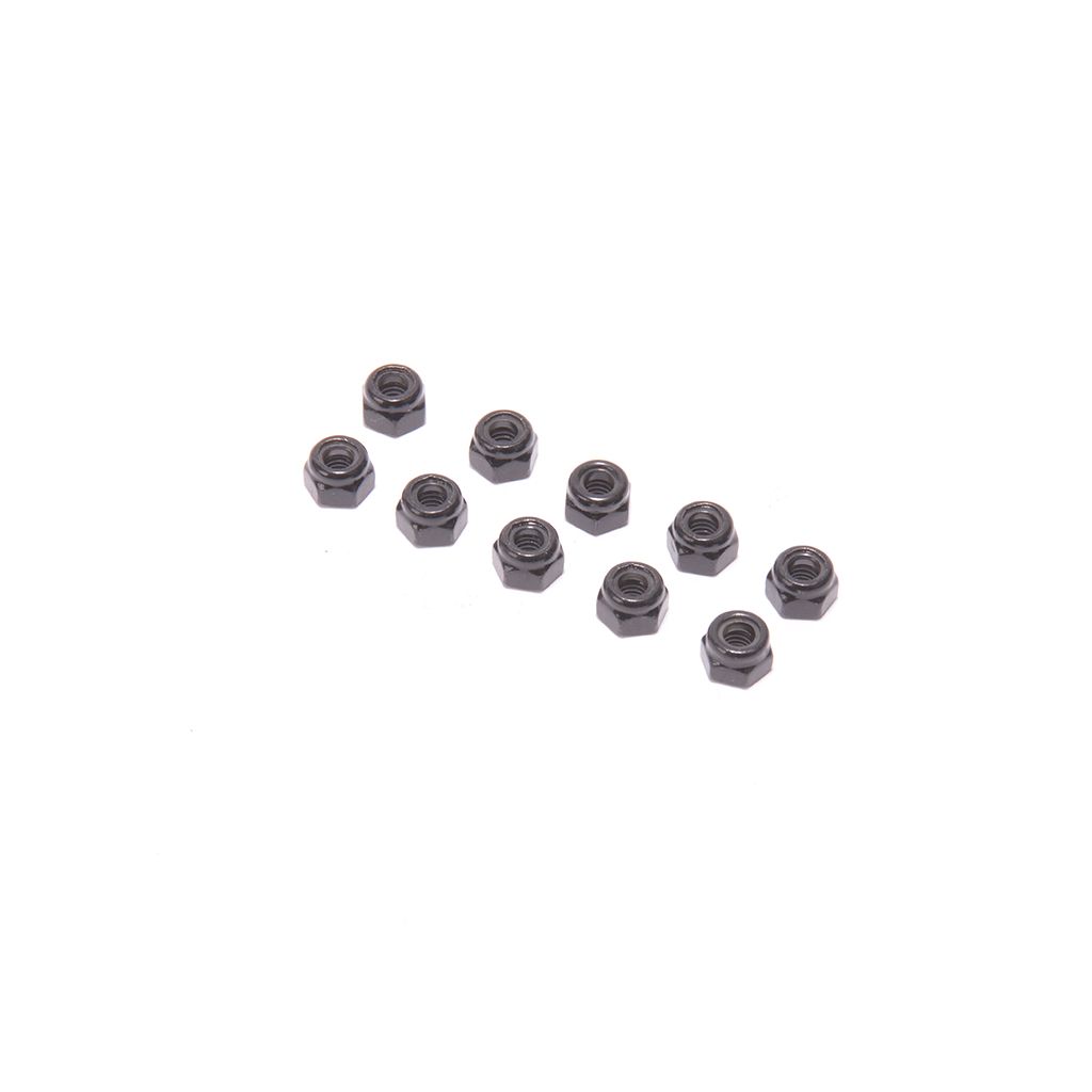 Schumacher SPEED PACK - M4 Alloy Nyloc Nuts - Black - pk10 (U9039)