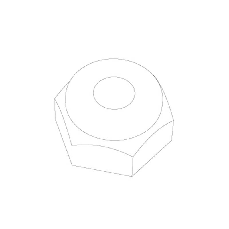 UDIRC UCX24 M2.5 Hex Flanged Nylon Lock Nut(8Pcs) (UCX24-S013)