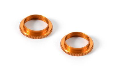 Xray ULP Alu Shock Adjustable Nut - Orange (2) (XR308043-O)