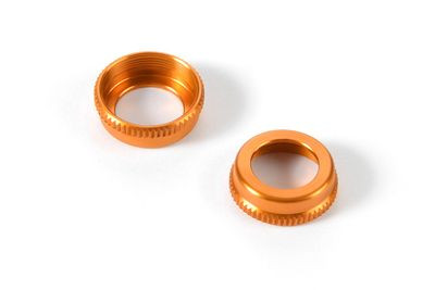 Xray ULP Alu Shock Cap-Nut With Vent Hole - Orange (2) (XR308354-O)