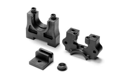 Xray Center Diff Mounting Plate Set - Higher - Graphite (XR354011-G)