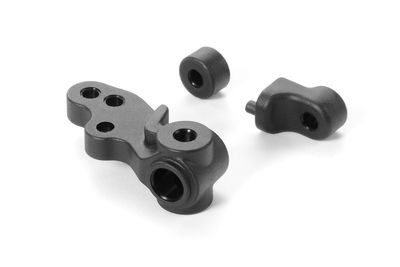 Xray X1 Composite Steering Block - 3-Hole &amp; Backstops (XR372213)
