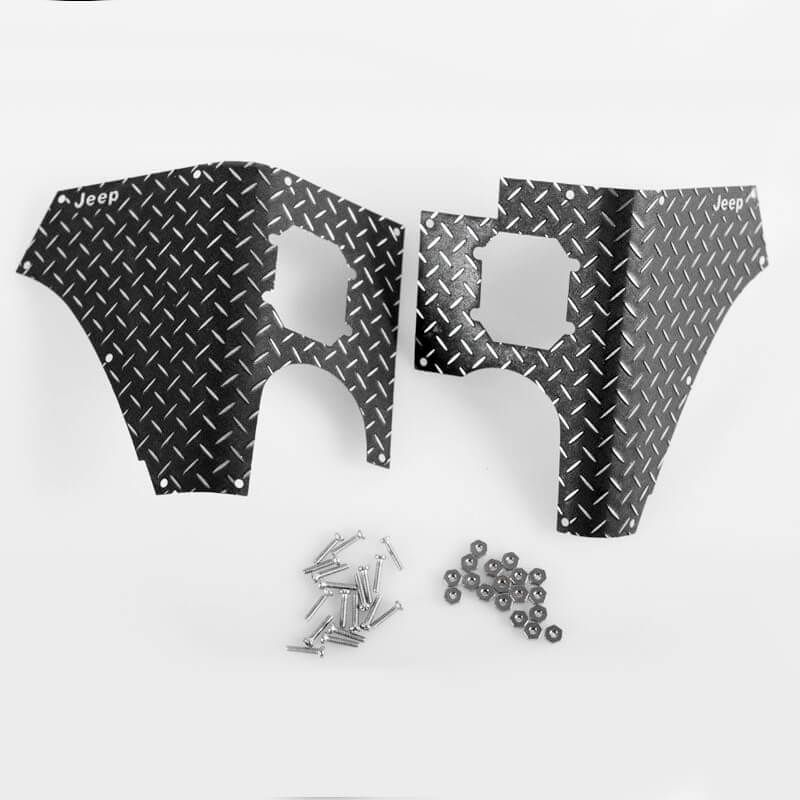 RC4WD Rear Diamond Plates Corner Set For Tamiya CC01 Wrangler (Black) (VVV-C0063)