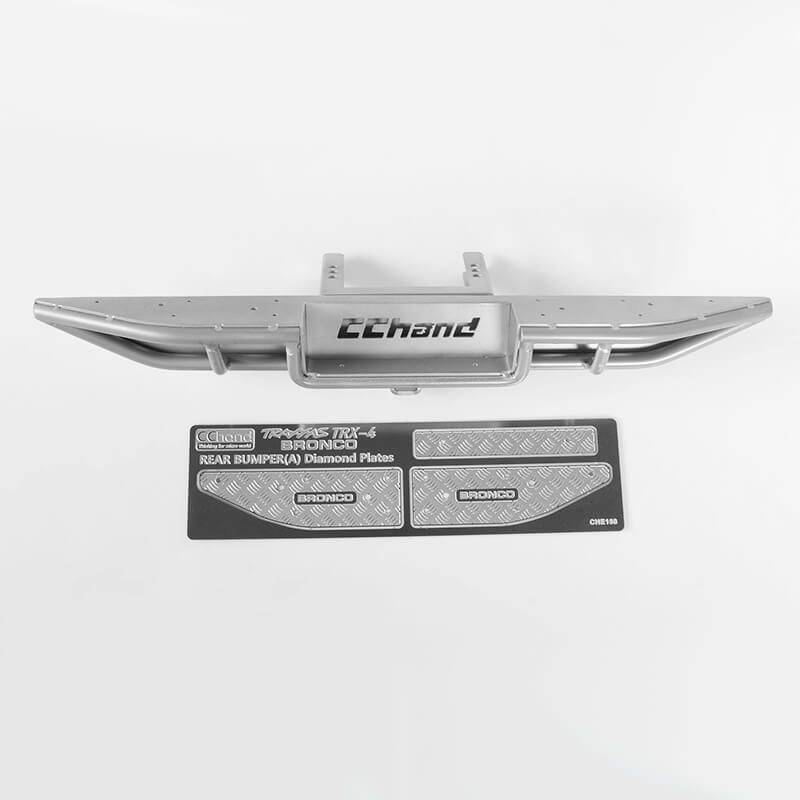 RC4WD Ranch Rear Step Bumper For Traxxas TRX-4 &#039;79 Bronco Ranger XLT (Silver) (VVV-C0511)