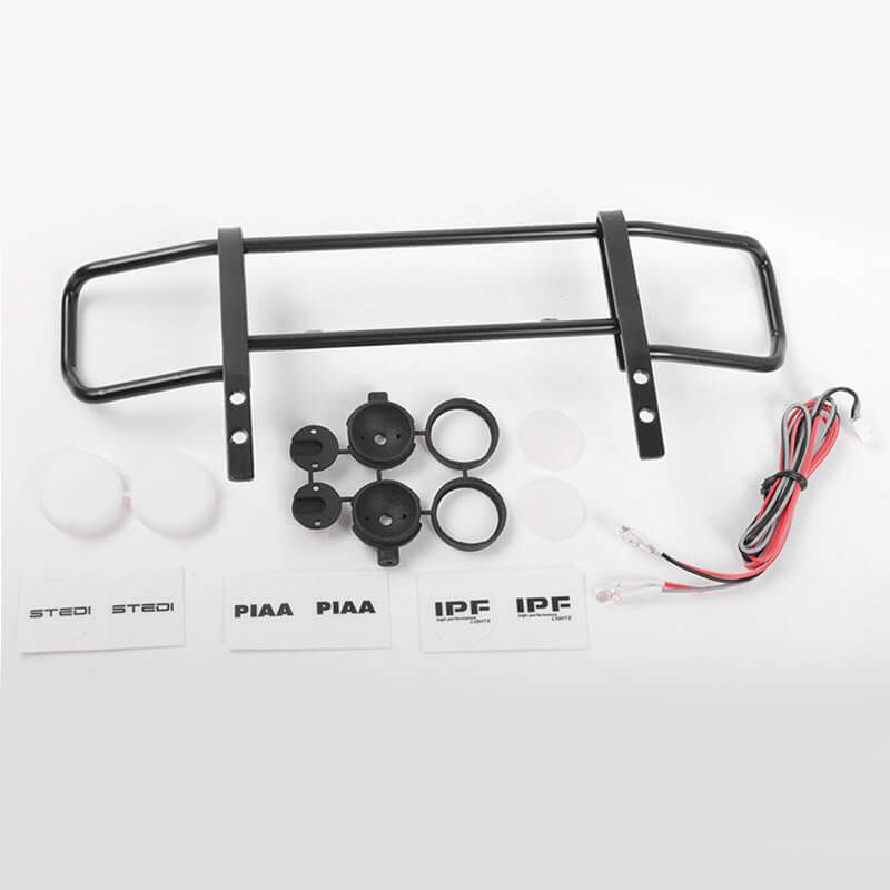 RC4WD Command Front Bumper W/White Lights &amp; Light Kit Set For Traxxas Mercedes-Benz G63 Amg 6X6 (VVV-C0995)