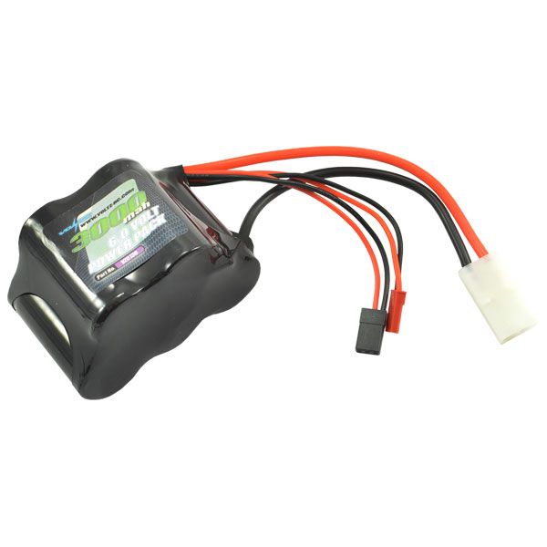 Voltz 3000mAh 6.0V Receiver Sub-C Pack Hump Battery W/BEC/JR Plug (VZ0130)