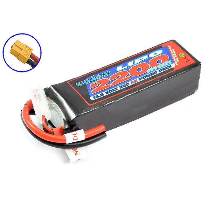 Voltz 2200mAh 14.8V 30C LiPO Battery W/XT60 (VZ0422004SXT60)