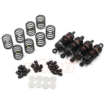 Yeah Racing Aluminium Big Bore Go 50mm Damper Set 4pcs 1/10 RC Touring Car Black (BBG-0050BK)