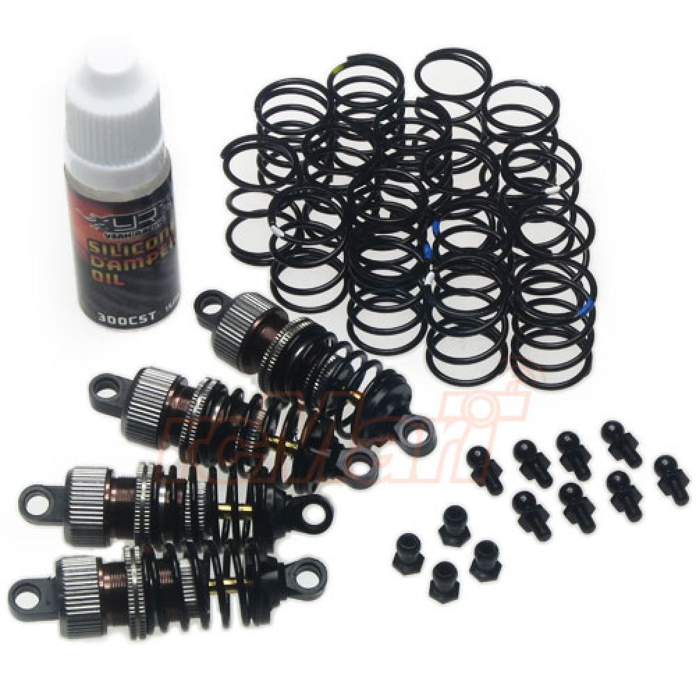 Yeah Racing Shock-Gear 55mm Damper Set for 1/10 RC Touring Car Gun Metal (DSG-0055GM)