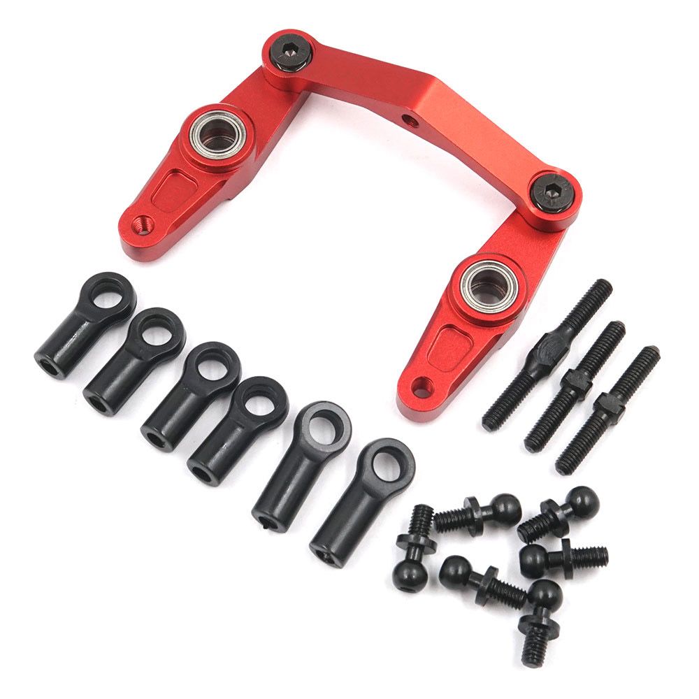 Yeah Racing Aluminium Steering Set Tamiya TT-01E Red (TATT-042RD)