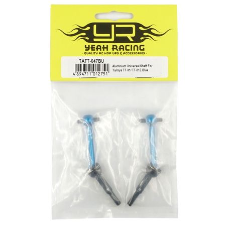 Yeah Racing Aluminum Universal Shaft Tamiya TT-01/ TT-01E Blue (TATT-047BU)