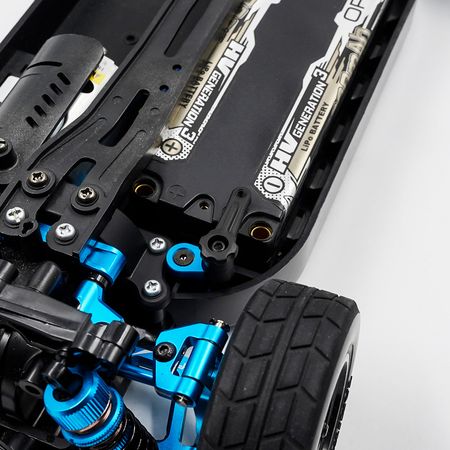 Yeah Racing Aluminium 7075 Plastic Anti Tweak Battery Holder Tamiya TT01 TT02 (TATT-055BU)