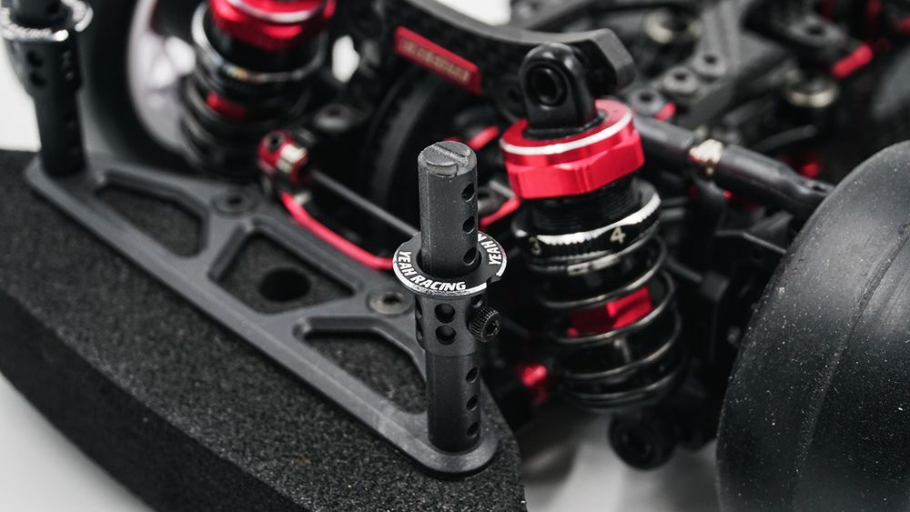 Yeah Racing Aluminium Adjustable Body Mounts 4pcs Black (YA-0530BK)