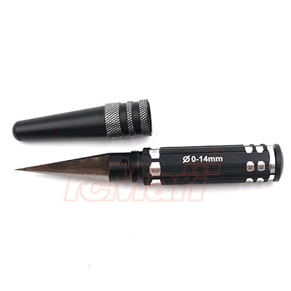 Yeah Racing Aluminium Body Mounting Hole Reamer 0-14mm Black (YT-0178BK)