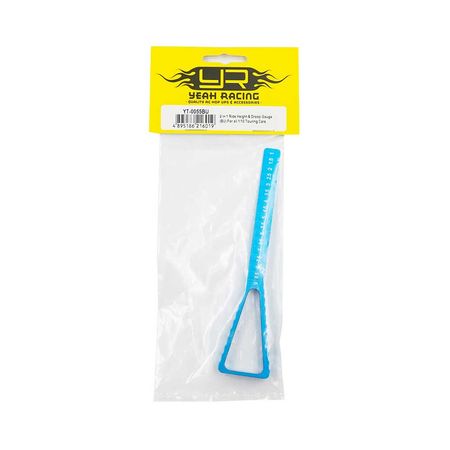 Yeah Racing 2 in 1 Ride Height &amp; Droop Gauge Blue 1:10 Touring Cars (YT-0055BU)