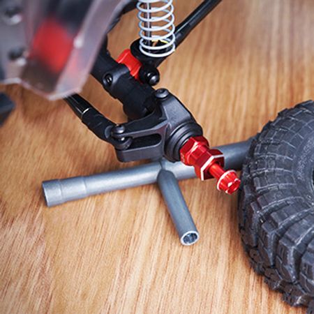 Yeah Racing Aluminium Hex Adaptor 15mm Offset 12mm Hex - Black 4pcs (WA-023BK)