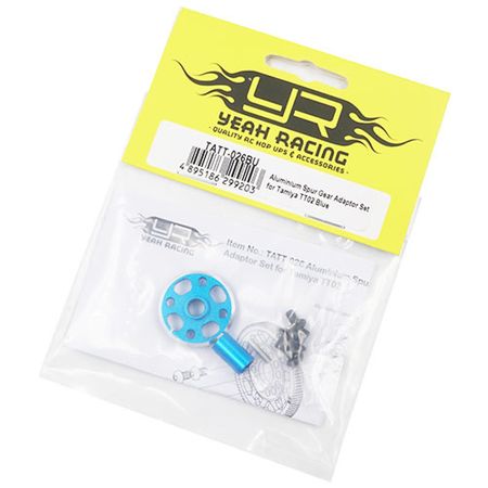 Yeah Racing Aluminium Spur Gear Adaptor Set for Tamiya TT02 Blue (TATT-026BU)