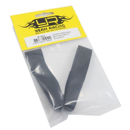 Yeah Racing LiPo &amp; Sub-C Battery Straps Black 1Pcs (BT-0014)