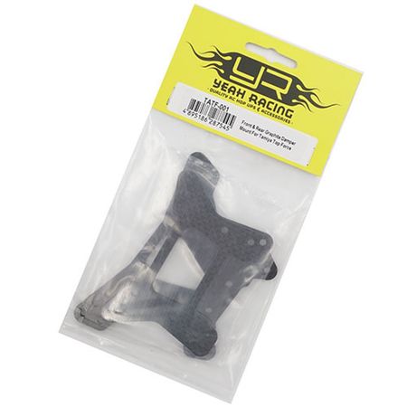 Yeah Racing Front &amp; Rear Graphite Damper Mount For Tamiya Top Force (TATF-001)