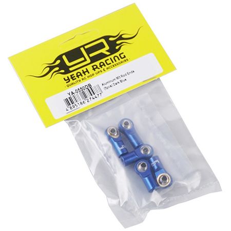 Yeah Racing Aluminium M3 Rod Ends (5pcs) Dark Blue (YA-0550DB)