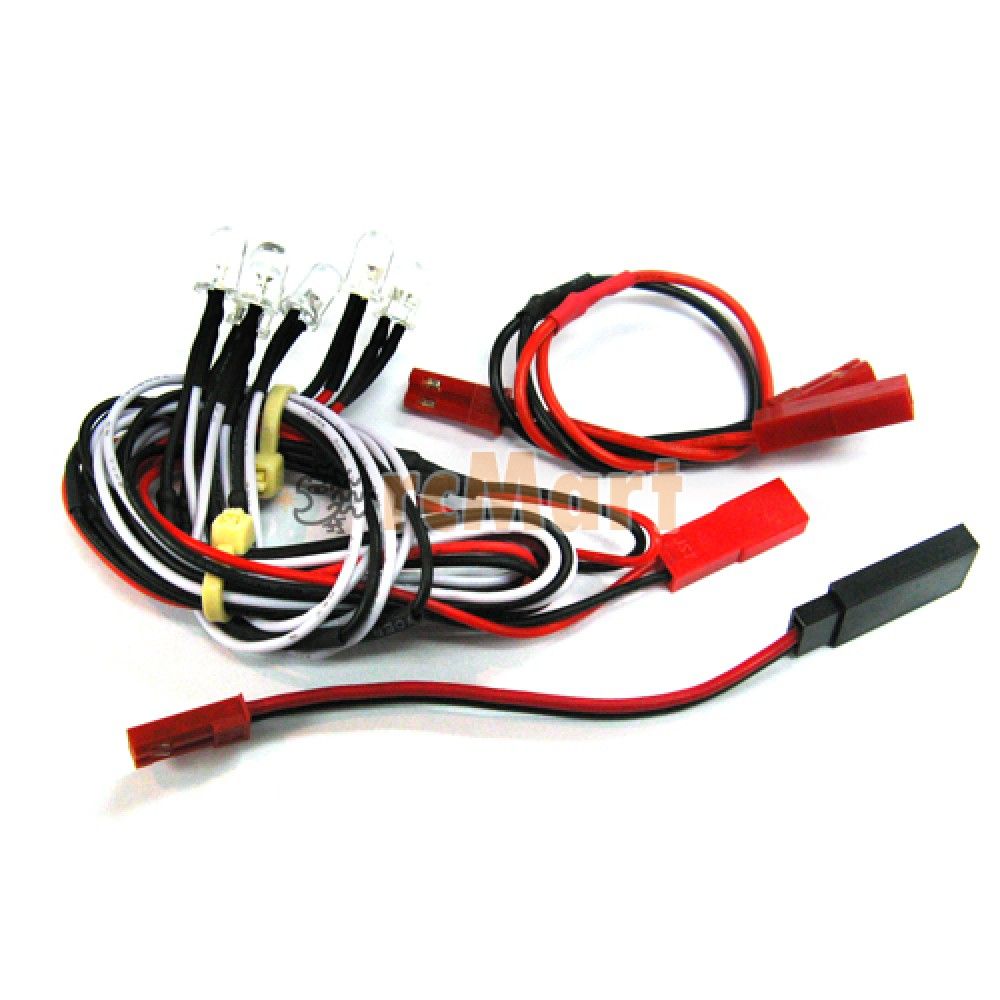 Yeah Racing Ultra Bright F/R LED Light Kit for 1:10 with Light Holders (LK-0001WT)