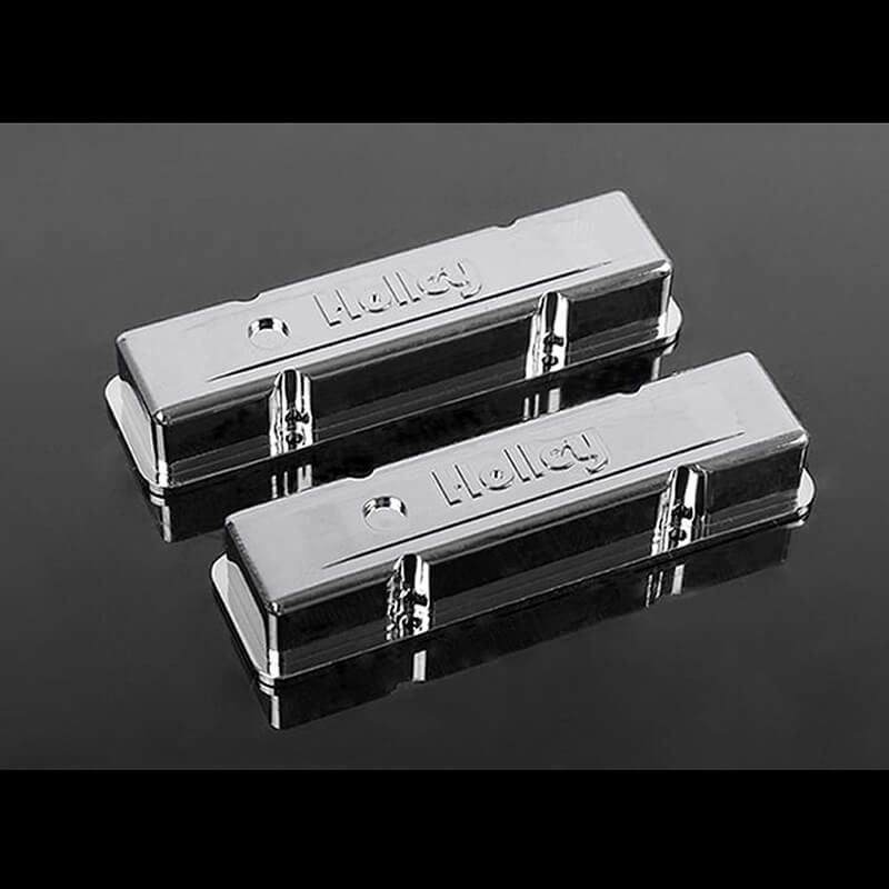 RC4WD 1/10 Holley® Chrome Valve Covers For Scale V8 Engine (Z-S1500)