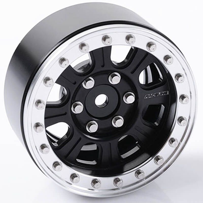 RC4WD Raceline Monster 1.9&quot; Beadlock Wheels (Black/Silver) (Z-W0189)