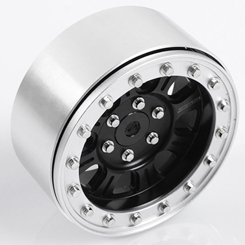 RC4WD Raceline Monster 2.2&quot; Beadlock Wheels (Black/Silver) (Z-W0195)