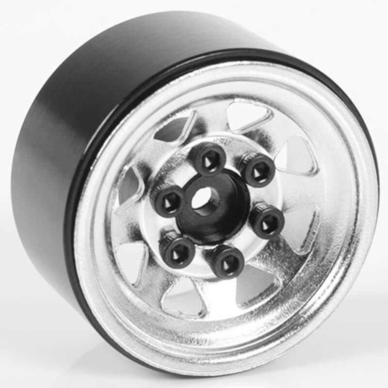 RC4WD Stamped Steel 1.0&quot; Stock Beadlock Wheels (Silver) (Z-W0263)